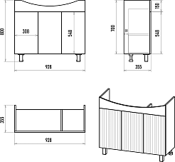 Misty Тумба под раковину Изео 95 белая – фотография-7