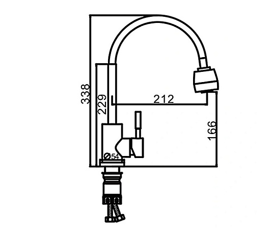 Frap Смеситель для кухни F44899-1 сатин – фотография-2