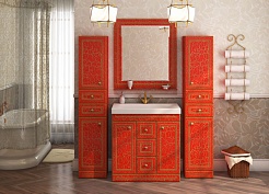 Misty Мебель для ванной Fresko 90 красная краколет – фотография-6