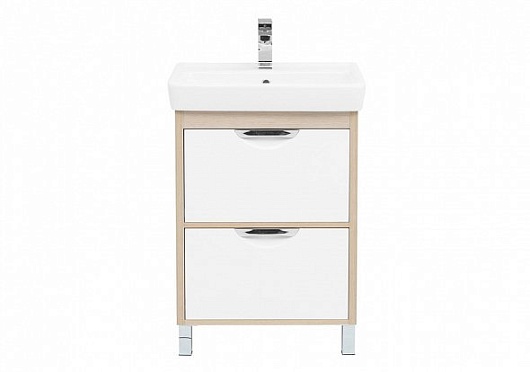 Aquanet Комплект мебели Гретта 60 new 2 ящика, светлый дуб – фотография-10