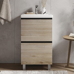 Vigo Мебель для ванной Cross 500-0-2 подвесная дуб давос натуральный – фотография-4