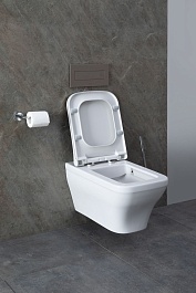 Allen Brau Унитаз подвесной Infinity 4.21011.20 белый глянец с крышкой 4.21013.20 – фотография-12