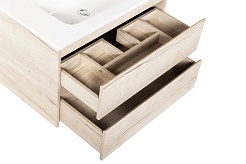 BelBagno Тумба с раковиной Kraft 100 подвесная Rovere Galifax Bianco – фотография-5