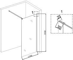 Niagara Душевая перегородка Nova NG-643-11GOLD – фотография-4