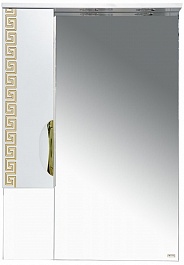 Misty Зеркало-шкаф Престиж 60 L белый/золотая патина – фотография-1