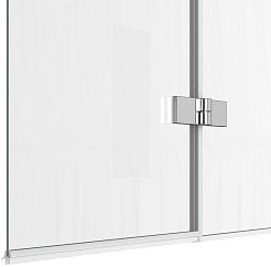 Teymi Шторка на ванну Anni 80x140 профиль хром стекло прозрачное – фотография-3