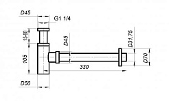 BelBagno Сифон для раковины BB-SMT2-01 хром – фотография-2