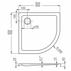 Roltechnik Душевой поддон "FLAT ROUND 900" – фотография-2