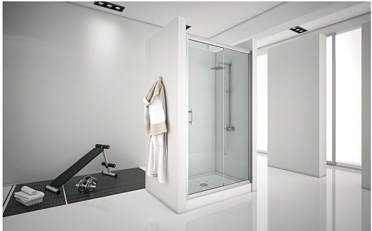 Aquanet Душевая дверь в нишу Alfa NAA6121 160 профиль хром стекло прозрачное – фотография-4