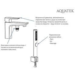 Aquatek Смеситель на борт ванны Вега AQ1044CR хром – фотография-3