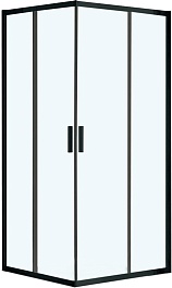 Vincea Душевой уголок Garda 90x80 VSS-1G8090CLB профиль черный стекло прозрачное – фотография-1