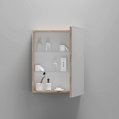 Sancos Зеркало-шкаф Mirror 60 с подсветкой MI60EG дуб галифакс натуральный – фотография-4