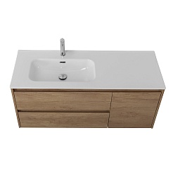 BelBagno Тумба под раковину Kraft 120 L подвесная Rovere Nebrasca Nature – фотография-5