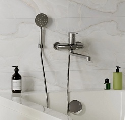 Mixline Смеситель для ванны и раковины 35k MLSS36-02 "Steel Kit" хром – фотография-4