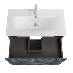 BelBagno Тумба с раковиной Uno mini 80 подвесная Голубой матовый с раковиной BB-8099-3-80 – фотография-7