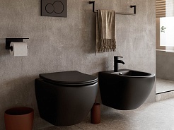 Ceramicanova Подвесное биде Metropol CN4003MB чёрное матовое – фотография-12