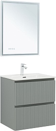 Aquanet Мебель для ванной Джейн (Flat) 60 подвесная мисти грин матовая – фотография-1