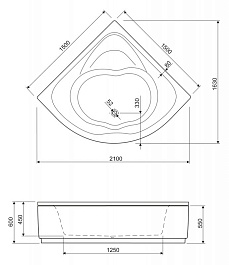 Cezares Передняя панель для акриловой ванны Cetina 150 – фотография-3