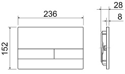 Ceramicanova Подвесной унитаз Metric Rimless с шумоизоляционной панелью CN1000 с системой инсталляции Envision кнопка Flat хром матовый – фотография-8