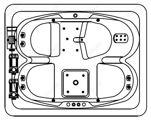 Kolpa San  Комплект гидро-аэромассажа Kolpa San Manon Elite Magic (массаж: боковой, спины, аэромассаж magic) – фотография-2