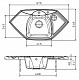 Florentina Мойка гранитная Сардиния угловая грей – фотография-5