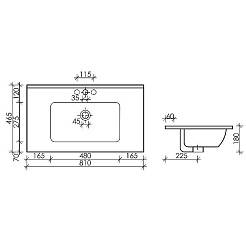 Sancos Тумба с раковиной Smart 80 белый глянец раковина Element 81 CN7005 – фотография-7