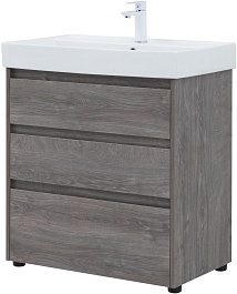 Aquanet Тумба с раковиной Nova Lite 75 дуб рошелье – фотография-4