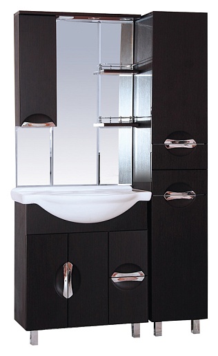 Misty Пенал для ванной Глория R венге с б/к – картинка-3