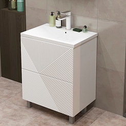 Mixline Тумба под раковину Вектор 65 белая – фотография-4