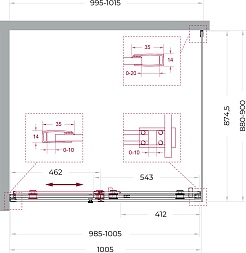 BelBagno Душевой уголок Soft Close-2 SOFT_CLOSE-2-AH-1-100/90-C-Cr 100x90 профиль хром стекло прозрачное – фотография-12