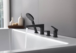 Aquatek Смеситель на борт ванны Бетта AQ1148MB матовый черный – фотография-4