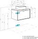 Акватон Тумба с раковиной и белой столешницей Либерти 70 Mila 50 белая/дуб эльвезия – картинка-24
