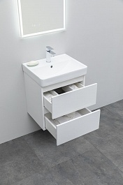 Aquanet Мебель для ванной Вега 50 подвесная белая глянцевая – фотография-7