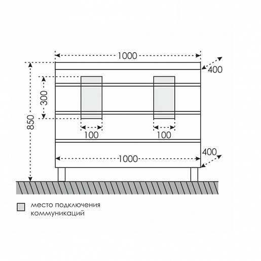 СанТа Мебель для ванной Марс 100, напольная, Юпитер 100 – фотография-2