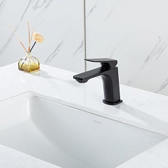 Frap Смеситель для раковины H87 F1087-6 черный – фотография-2