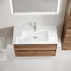 Sancos Тумба с раковиной Libra 80 дуб чарльстон раковина Element 81 CN7005 – фотография-3
