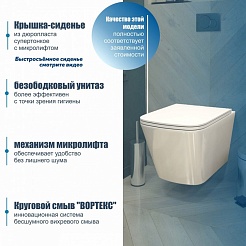 Teymi Унитаз подвесной Helmi Vortex T40303 безободковый – фотография-7