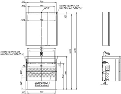Aquanet Мебель для ванной София 80 2 ящика подвесная белая – фотография-17