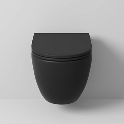 Grossman Унитаз подвесной Tornado GR-4455BMSQ черный матовый – фотография-4