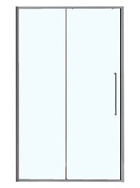 Azario Душевая перегородка Shanghai 140/195 профиль матовый графит стекло прозрачное – фотография-1