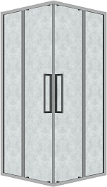 Grossman  Душевой уголок Cosmo 100x100x195 профиль хром стекло шиншилла – фотография-1