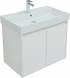 Aquanet Мебель для ванной Nova Lite 75 2 дверцы подвесная белая глянцевая – фотография-5