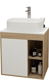 Teymi Тумба с раковиной Nura 60 дуб эврика/белый матовый T60527 раковина T50209 – фотография-1