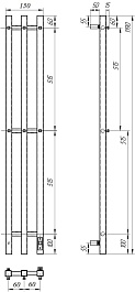 Point Полотенцесушитель электрический Гермес П3 120x1200 PN13822W белый – фотография-5