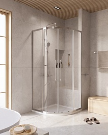 Cezares Душевой уголок Relax 304 RELAX-304-R-2-90-C-CR 90x90 профиль хром стекло прозрачное – фотография-7