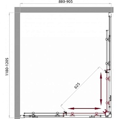 BelBagno Душевой уголок Sela 120/90 SELA-AH-2-120/90-C-Cr – фотография-2