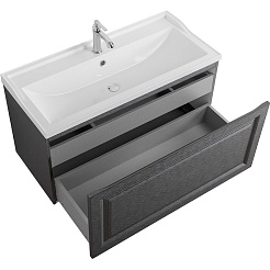 Cezares Тумба с раковиной Giubileo 100 подвесная титан – фотография-5