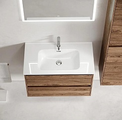 Sancos Тумба с раковиной Libra 70 дуб чарльстон раковина Element 71 CN7007 – фотография-3