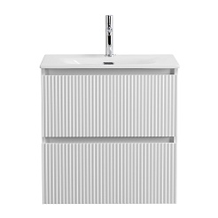 BelBagno Тумба с раковиной Uno mini 50 подвесная Bianco Opaco с раковиной BB-8099-3-50 – фотография-2
