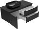 Brevita Тумба с раковиной Cargo 100 подвесная черная матовая – картинка-14